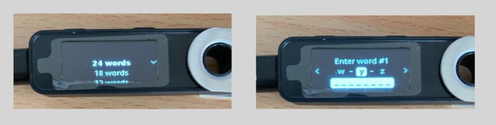 【Ledger Nano S Plus】のリカバリーフレーズを使った再設定手順