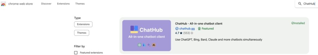 ChatHub無料版導入方法